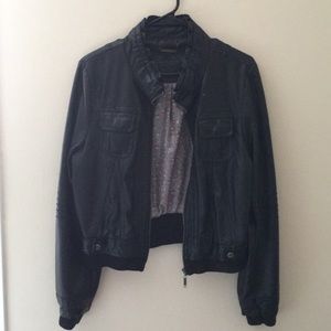 Manmade leather jacket